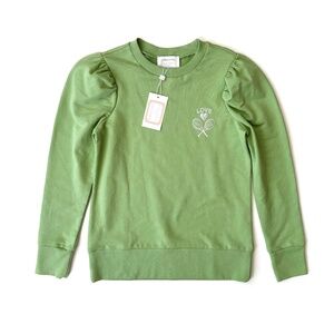 SAIL to SABLE x PALM BEACH Cotton Knit Pistachio Green Tennis Sweatshirt